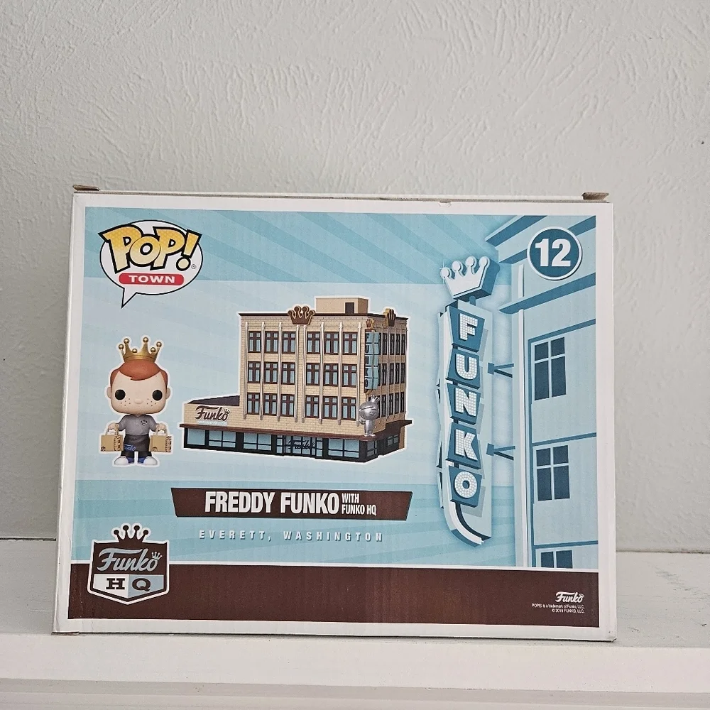 New In Box- Funko Pop! Town- Freddy Funko With Funko Headquarters- No.12